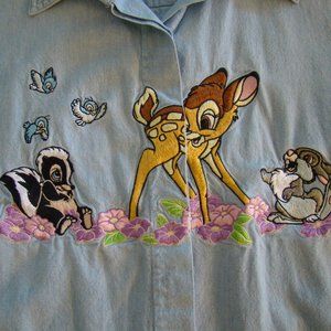 Disney Embroidered Bambi shirt, size XXL